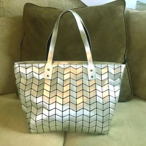 Patrizia Luca Silver Chevon Tote
